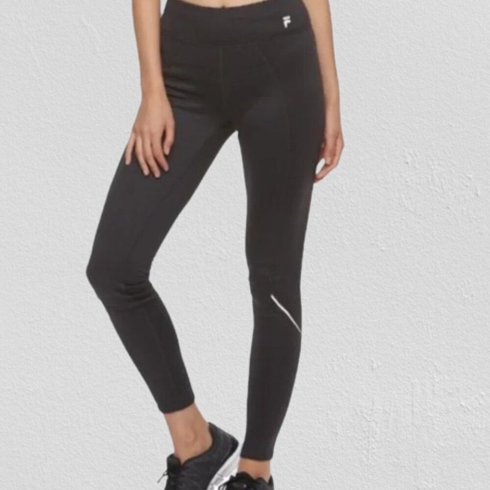FILA Sport Black Fleece Lined Leggings  4315  NWT